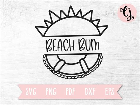 Beach Bum SVG Summer SVG Beach Bum Cut File Cricut File Etsy