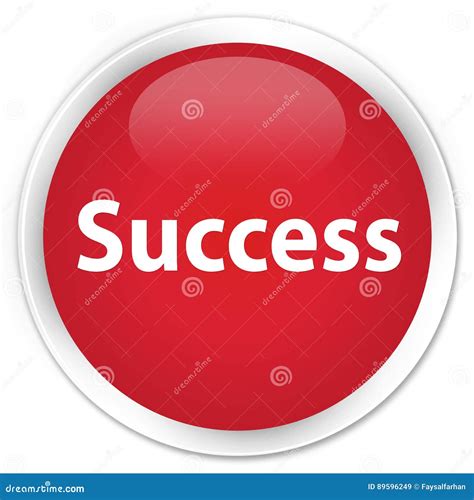 Success Premium Red Round Button Stock Illustration Illustration Of