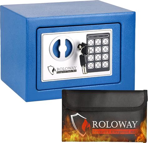 Roloway Steel Money Safe Box For Home With Fireproof Money Bag For Cash