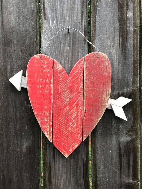 Rustic Heart Rustic Heart And Arrow Rustic Valentines Decor Etsy