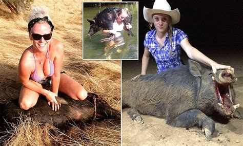 The Australian And New Zealand Women Who Shoot Pigs Daily Mail Online