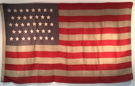 38 Star American Flag Colorado 1877 1890 Sold — Michael Hall Antiques