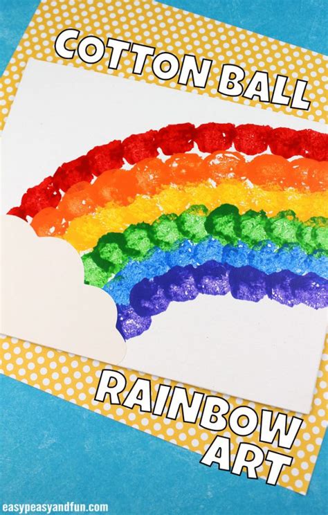 Cotton Ball Rainbow Art Easy Peasy And Fun
