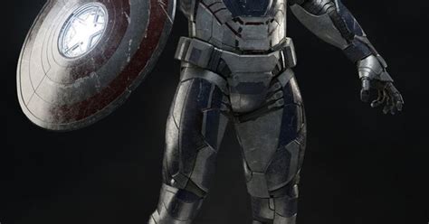 Captain America Wears Iron Man Style Armor — Captain Iron Abraão