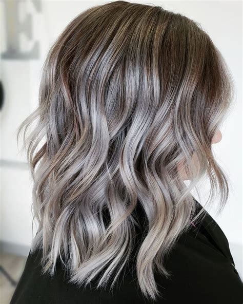 Loving This Silver Balayage With A Brown Base😍 Hair By