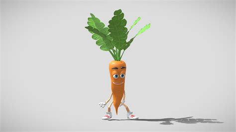 Carrot Cartoon Character Buy Royalty Free 3d Model By Victorwai