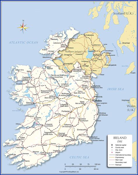 Printable Ireland Map Map Of Ireland With Counties Pdf