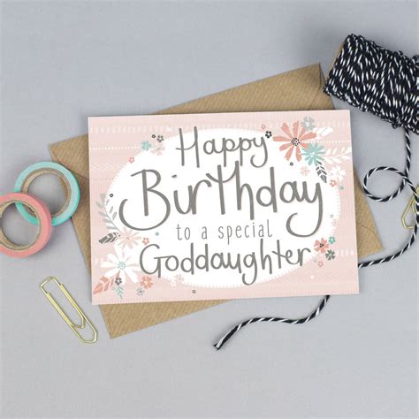 Goddaughter Birthday Card By Tandem Green