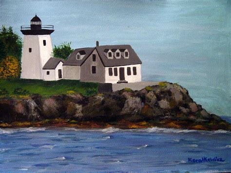 New England Lighthouse By Julie Karatkewicz