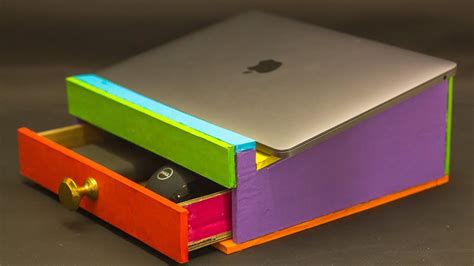 Diy Laptop Stand From Cardboard Cardboard Craft Ideas Youtube