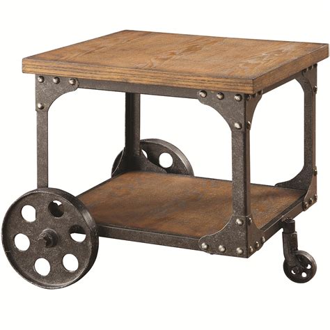 A modern glass coffee table is an impressive coffee table with chromed frames and mirrored surfaces. Modern Industrial Warehouse & Railroad Cart Coffee Tables ...