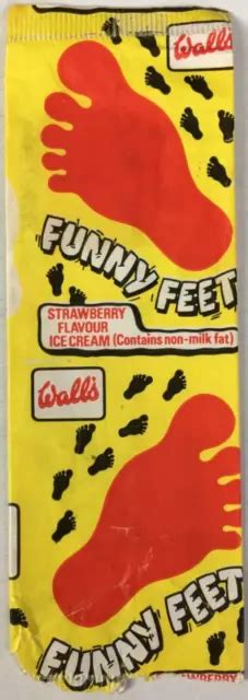 Funny Feet Early 1980s Walls Ice Cream Original Uk Iced Lolly Wrapper V Good 9005 Picclick