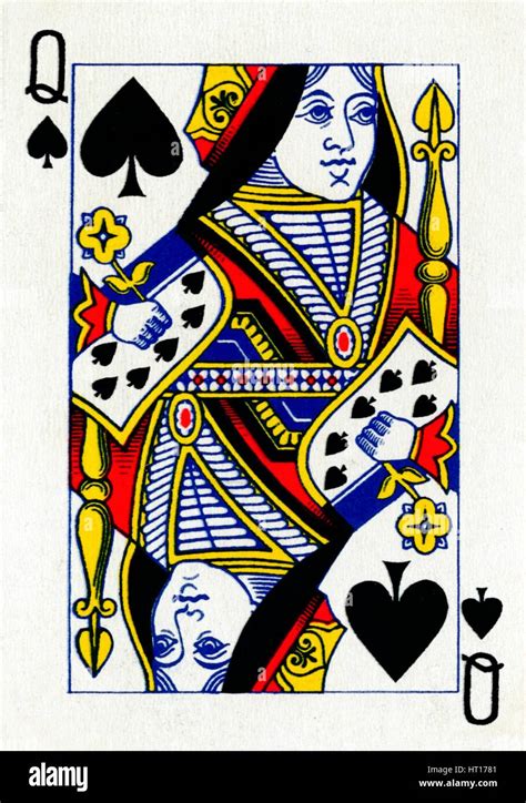 Queen Of Spades From A Deck Of Goodall And Son Ltd Playing Cards C1940