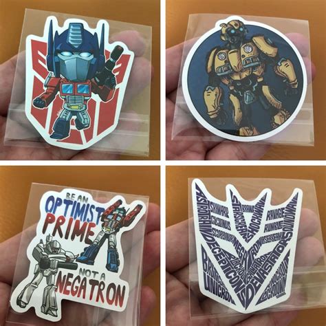 Transformers Stickers Each Bumblebee Decepticon Optimus Prime Megatron Hobbies Toys