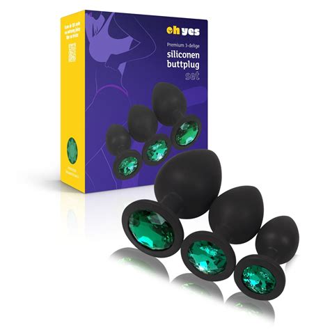 Siliconen Buttplug Set Groen Ohyesnl