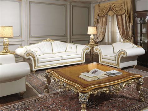 Classic Living Room Imperial With Sofa And Armchairs Vimercati