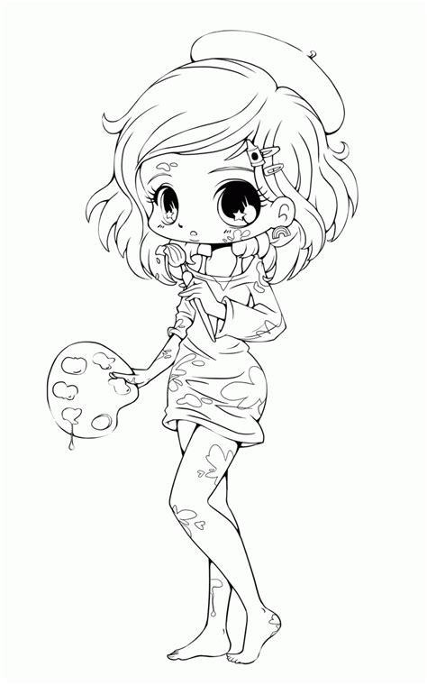Chibi Anime Coloring Pages Coloring Home
