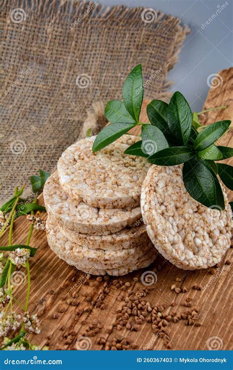 Grain Round Bread With Popped Rice Studio Photo Stock Image Image Of