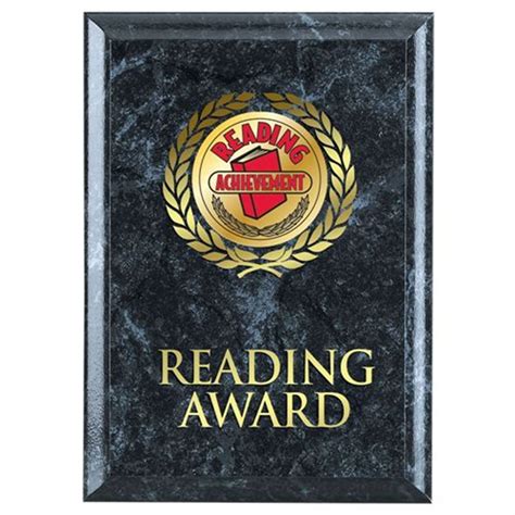 Reading Award Black Marble Award Plaque Reading Awards Award Plaque