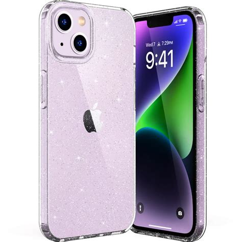 Ulak Glitter Case For Iphone 14 Plus Clear Slim Shockproof Bumper