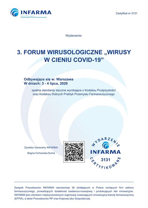 Profilem zaufanym) i kliknąć zakładkę certyfikaty. Certyfikat Infarma | 3 Forum wirusologiczne „Wirusy w ...