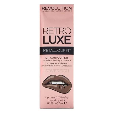 Revolution Retro Luxe Metallic Lip Kit Sovereign Bonchoix