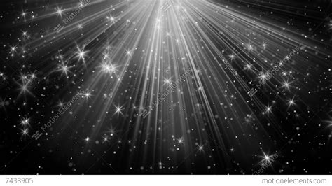Light Rays And Stars On Black Loopable Background 4k 4096x2304 Stock