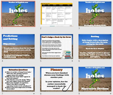 Holes Chapters 1 3 Powerpoint Lesson Plans Worksheets And