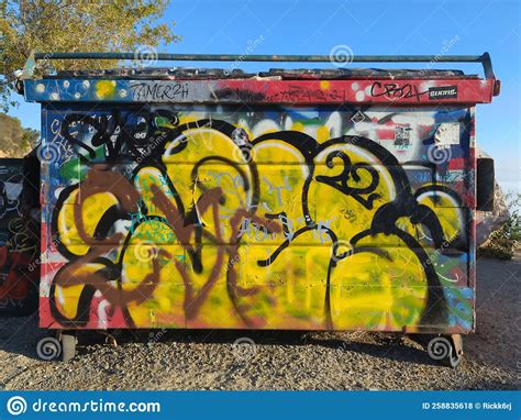 Lake Elsinore Ca October 11 2022 Colorful Graffiti On Trash