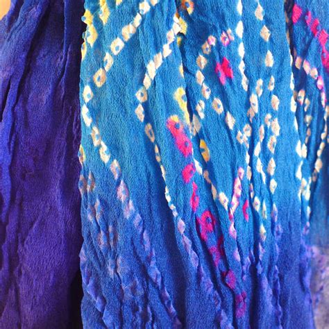 Blue Jaipur Tie Dye Silk Scarf On Connan Jean Luc Ftwwl