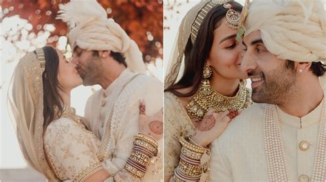 First Pics Out Alia Bhatt Ranbir Kapoor Make Their Wedding Insta Official India Today
