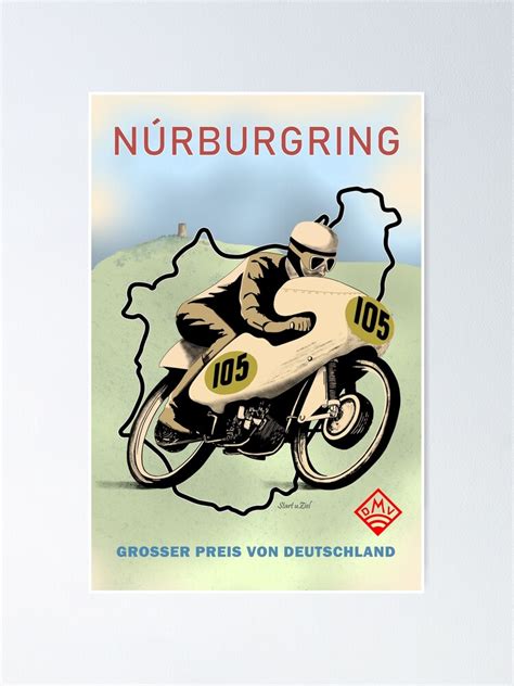 The Vintage Nurburgring Race Poster By Rogue Design Redbubble