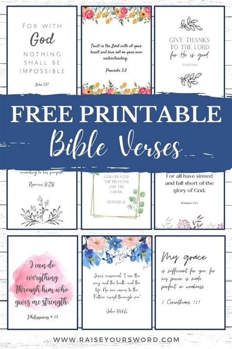Beautiful Free Printable Bible Verses Artofit