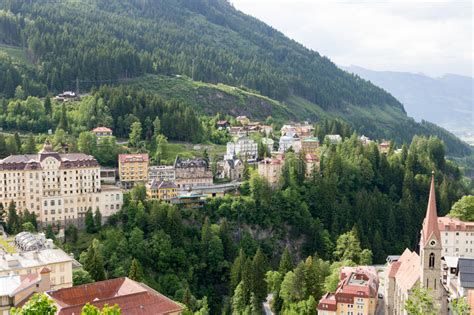View Of Hotels In The Austrian Spa And Ski Resort Bad Gastein