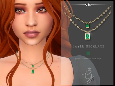 Glitterberrysims Custom Content — Layer Necklace Set In Gold A Two