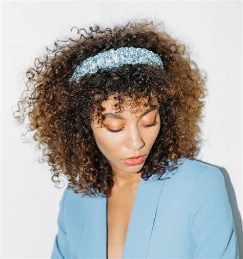 Headbands For Curly Hair Are Totally A Thing The Jennifer Behr Esmeralda Headband Seen Here On