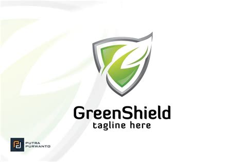 Green Shield With Company Logo