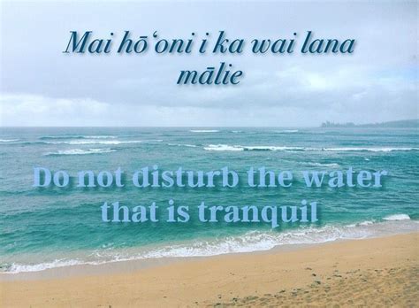 Let The Peaceful Enjoy Their Peace ~hawaiian Proverb Hawaiian Quotes