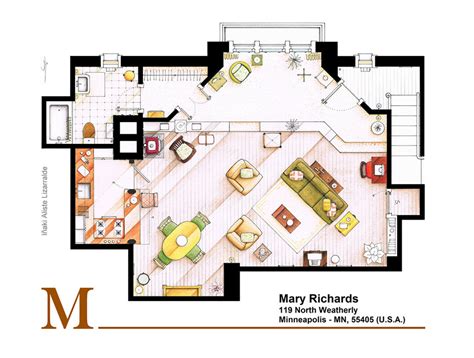 Mary Tyler Moores Famous Apartment Floor Plan Mountainwood Homes