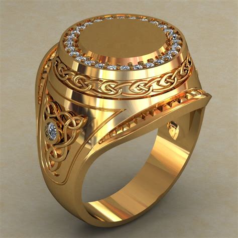 Unique Gold Diamond Men Rings