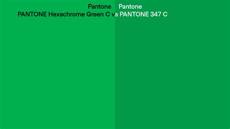 Pantone Hexachrome Green C Vs Pantone 347 C Side By Side Comparison