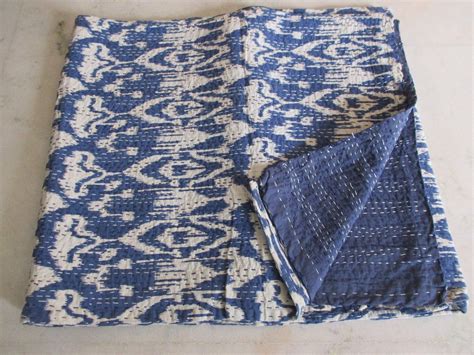 amazon-com-tribal-asian-textiles-ikat-throw-kantha-quilt-ralli-gudari