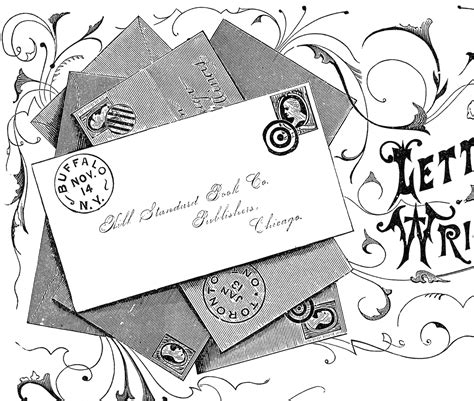 Vintage Letter Writing Image The Graphics Fairy