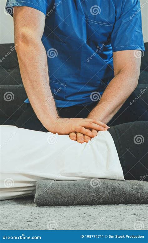 Therapist Massaging Woman`s Back At Her House Stock Image Image Of Hands Patient 198774711