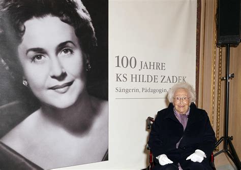 Opernsängerin Hilde Zadek 101 Jährig Gestorben