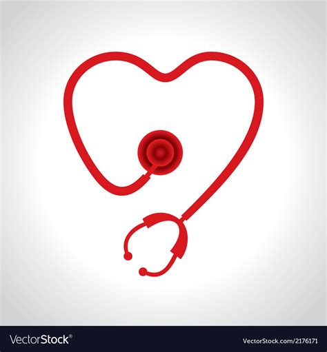 Stethoscope Make A Heart Shape Royalty Free Vector Image