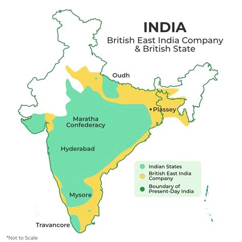 Map Of British And Mughals In India Indian History Facts Off