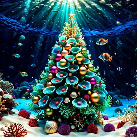 Coral Reef Christmas Tree Ai Generated Artwork Nightcafe Creator