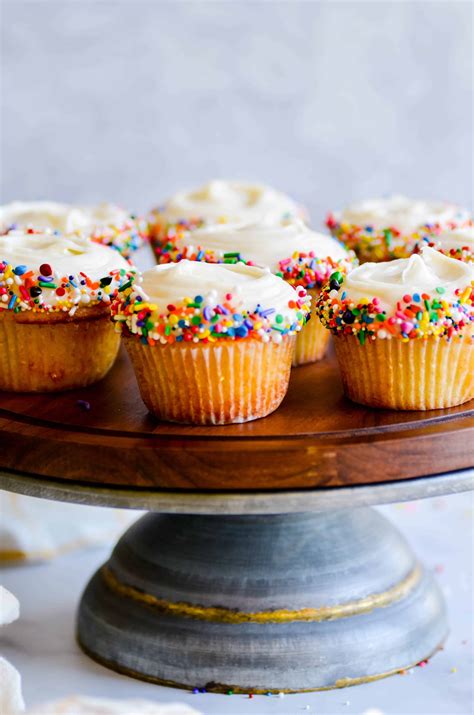 Classic Vanilla Cupcakes From Scratch Recipe Something Swanky