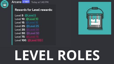 How To Make Level Roles On Discord With The Arcane Bot 2023 Youtube